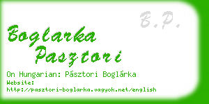 boglarka pasztori business card